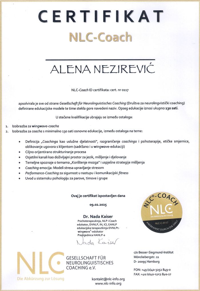 NLC — neurolingvistički coach