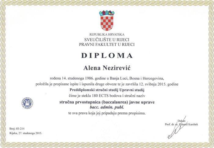 Upravno pravo — Pravni fakultet Rijeka